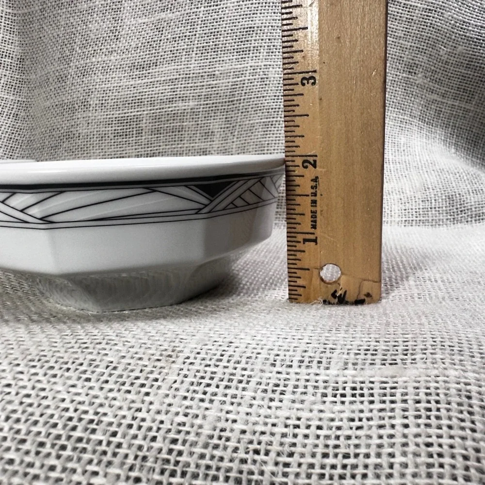 Studio Nova Synthesis Y0031 Black White Geometric Fruit Bowls Set of 2 Thailand
